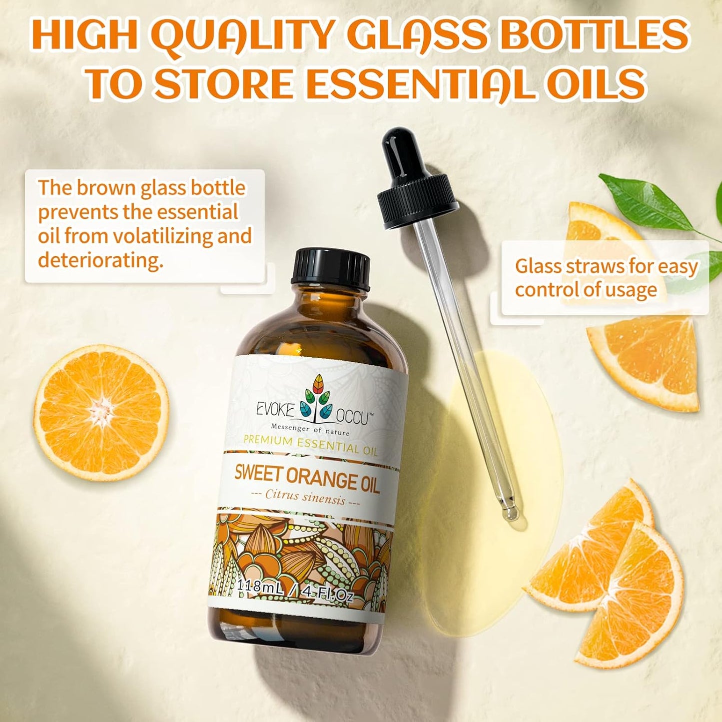 EVOKE OCCU Lemongrass Essential Oil and Sweet Orange Essential Oil - 4 Fl Oz