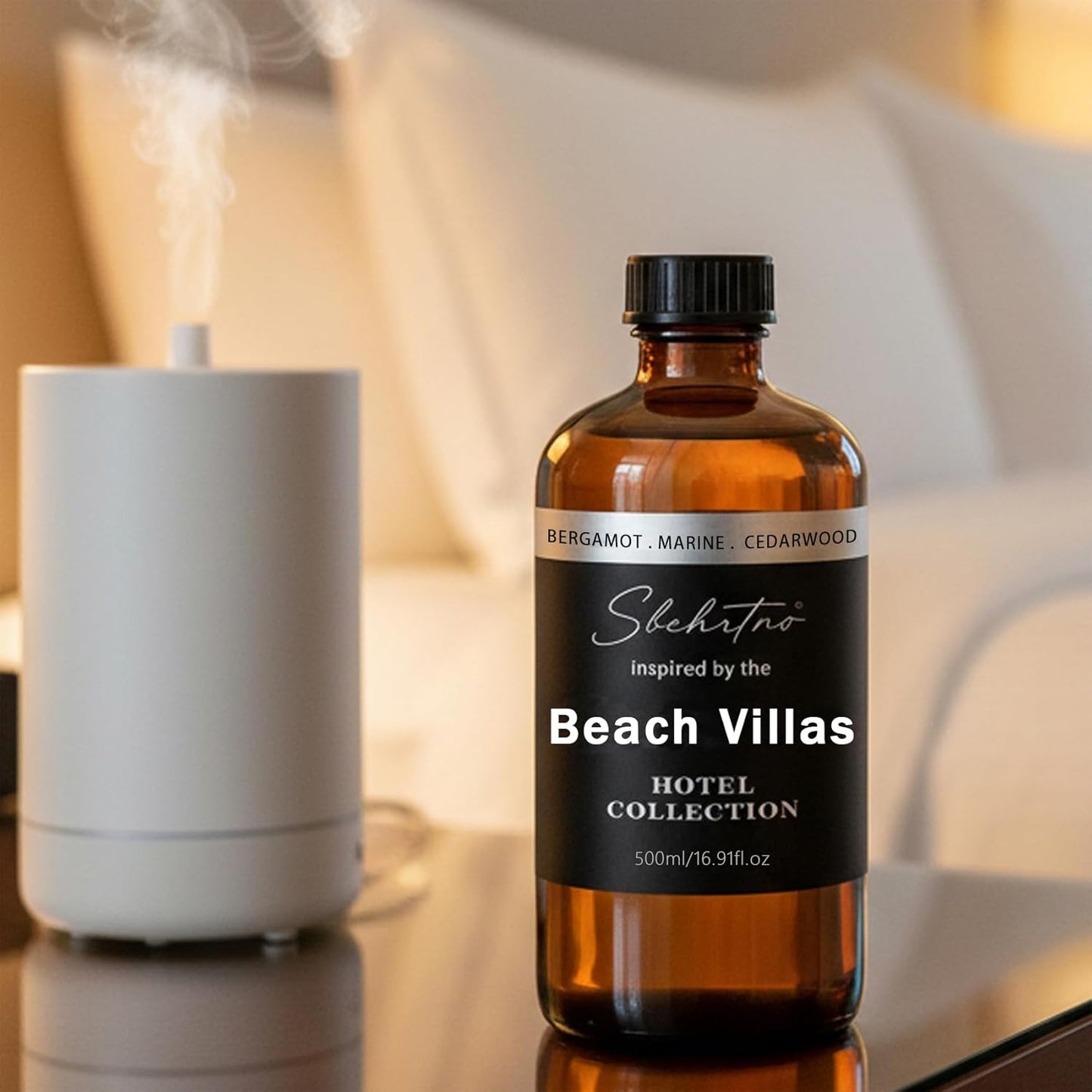 Hotel Collection Diffuser Oil – Inspired by The Beach Villas Hotel Scent, Marine Notes & Cedarwood– for Essential & Waterless Diffusers (0.34 Fl Oz (Pack of 1))