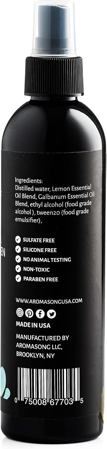 Aromasong All Natural Ocean Mist Room & Linen Spray For Pillows and Sheets - Odor Eliminator Bed Spray Air Freshener All Natural Essential Oil Spray For Sleeping
