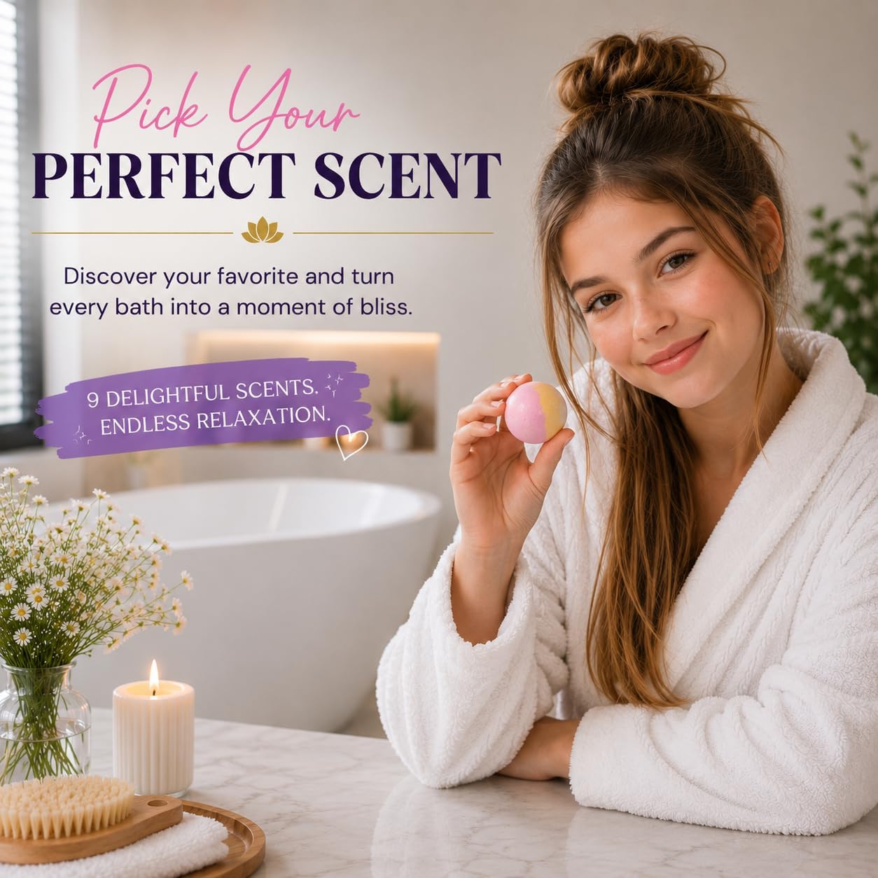 EvolutionUSA Refresh Bath Bombs for Women & Kids – 24 Bath Bombs Mini Sized, Organic Bathbomb Set, Women & Kids Bath Fizz, Luxury Gift for Mother’s Day, Easter, Valentines, Birthday or Self Care