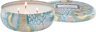 Voluspa California Summers Candle Tin, 12 oz, Coconut Wax Blend, 3 Wick Candle, Scented Candles for Home, 40 Hour Burn Time, Poured in the USA