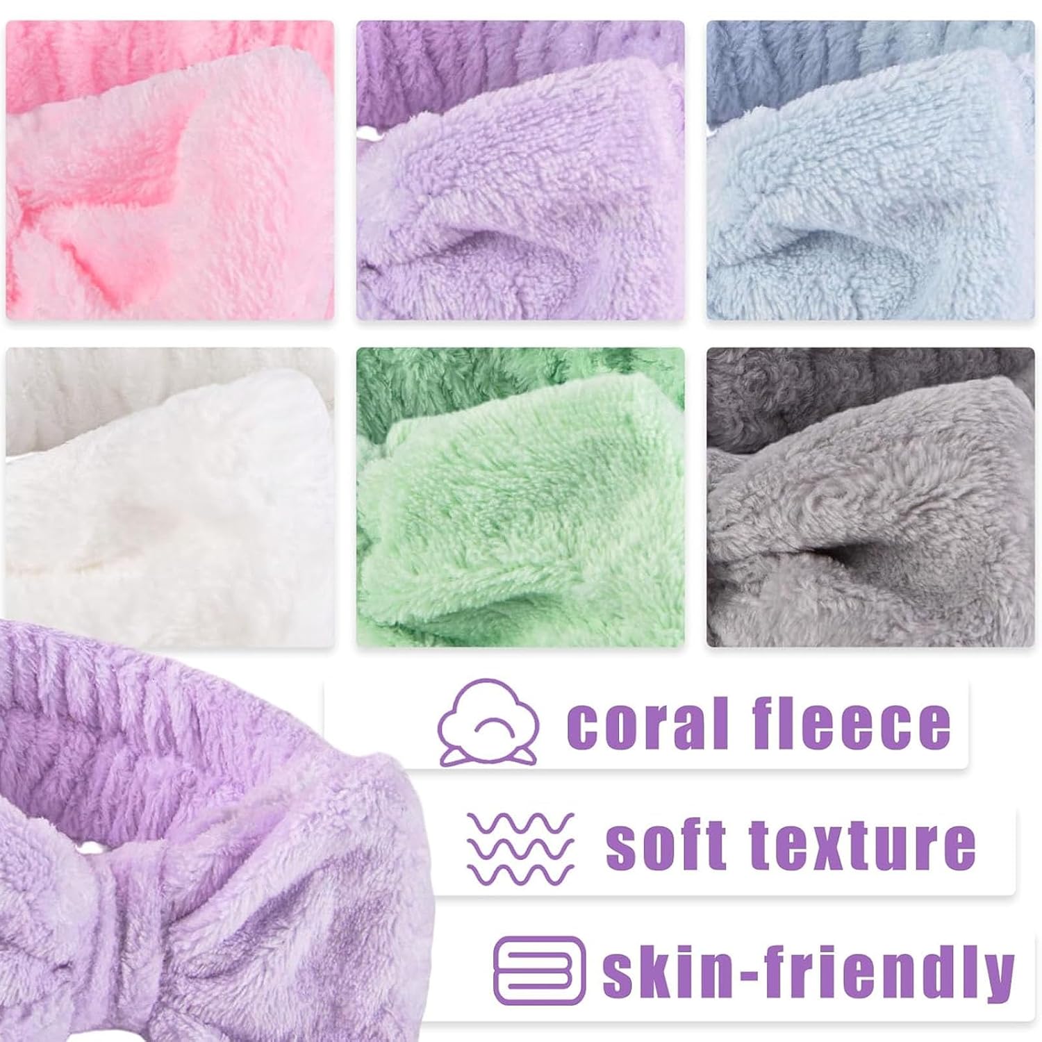 Shindel 6Pack Spa Headbands, Skincare & Makeup Headbands for Face Washing, Gift for Teen Girls, Stocking Stuffer