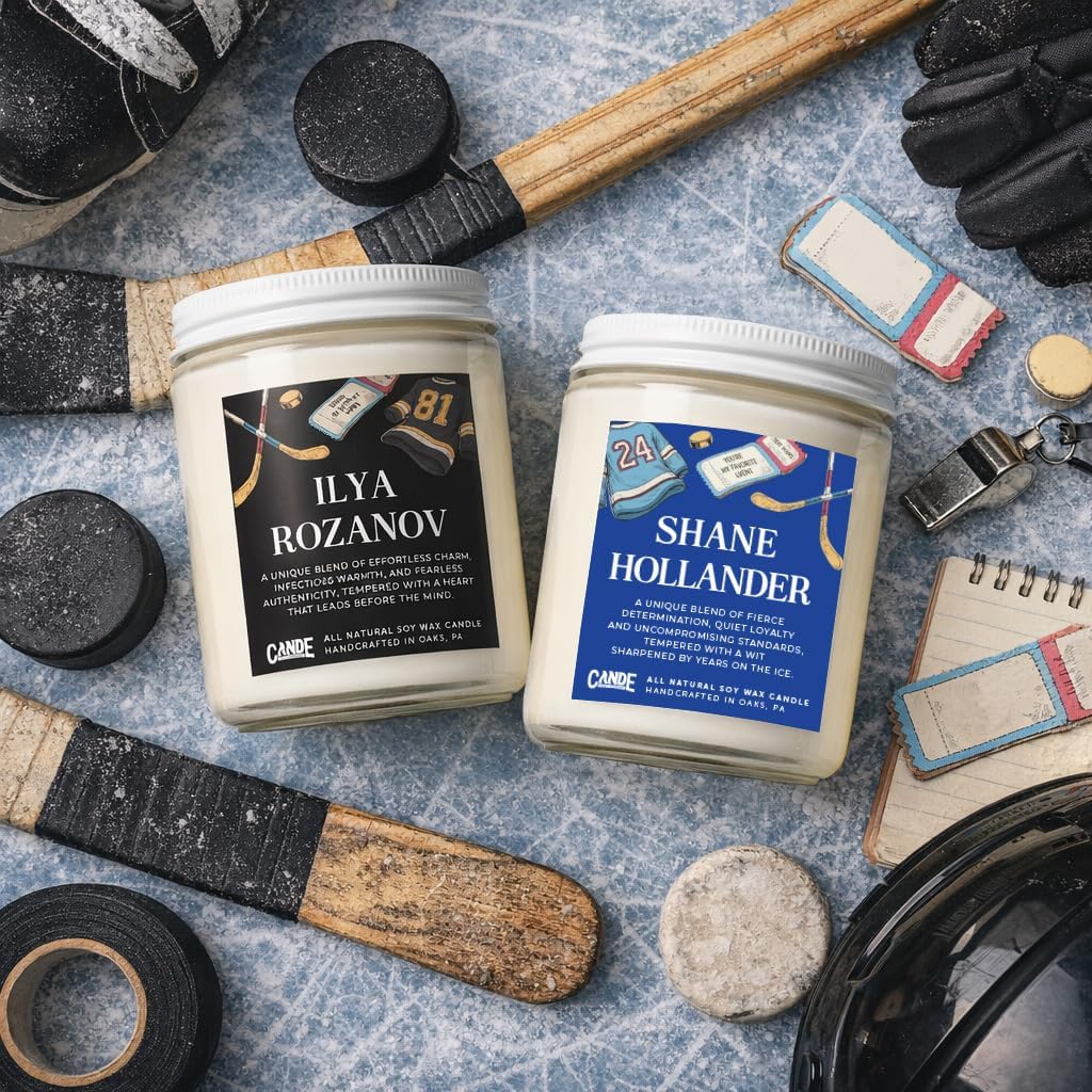 C&E Heated Rivalry Candle Gift Set - 3 Pack, Hockey Romance Book Candle, Hand Poured Soy Wax Gift for Romance Readers, Book Lover