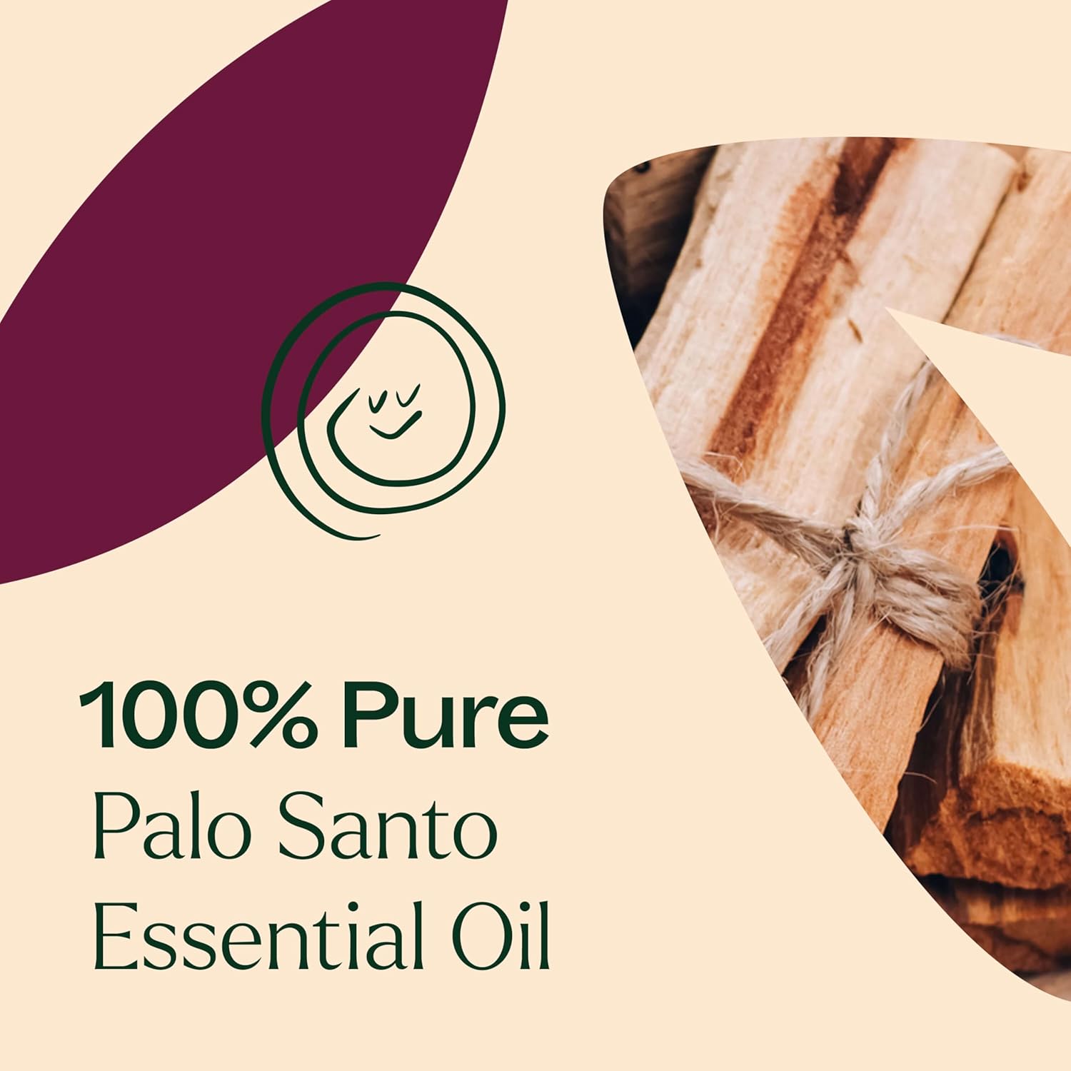 Plant Therapy Palo Santo Essential Oil 5 mL (1/6 oz), 100% Pure, Undiluted, Natural Calming Aromatherapy, Tension Headache, Pain Support