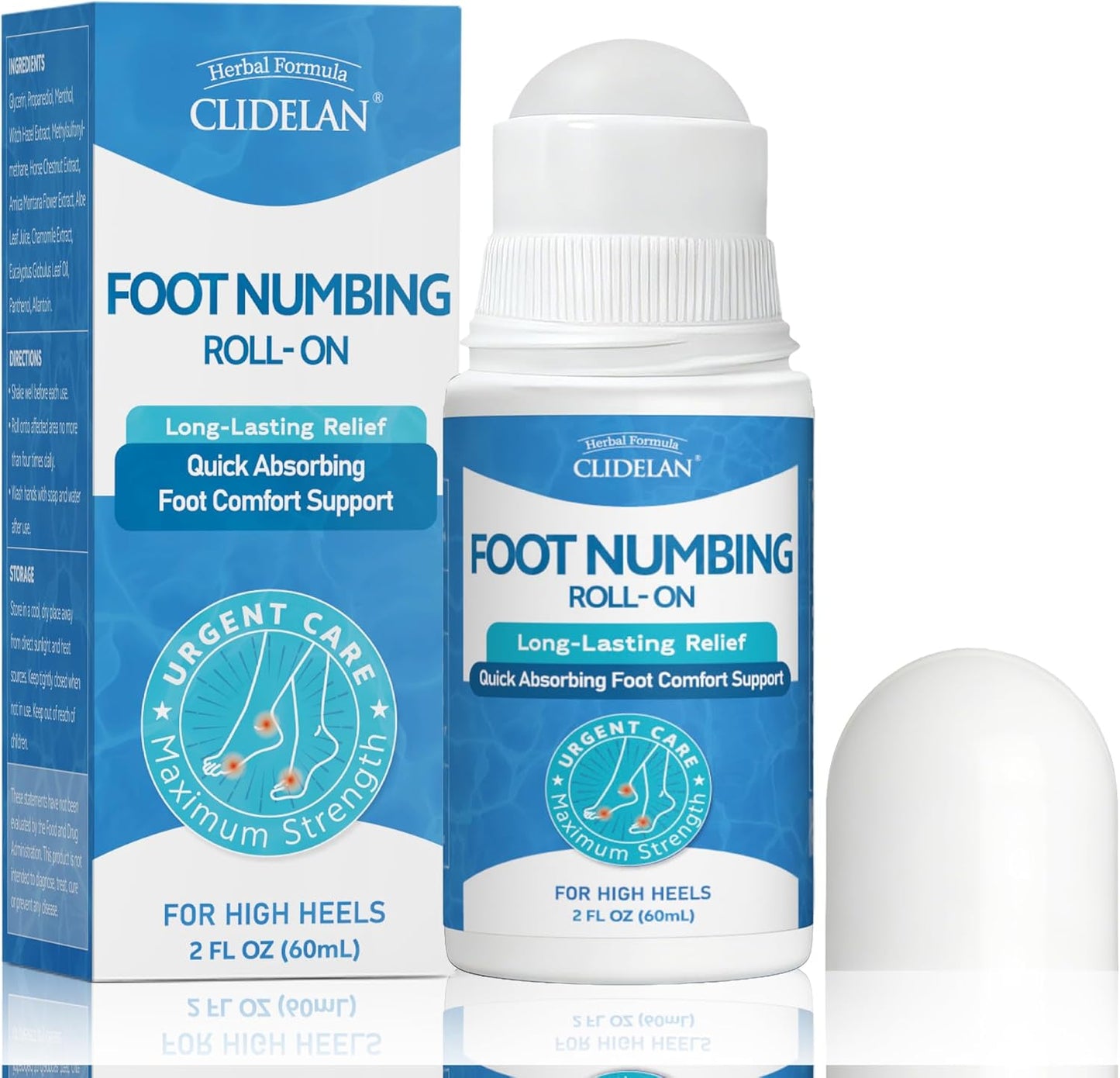 Herbal Foot Pain Relief Roll On - Muscle&Leg Pain Relief Roll-on for High Heels,Travel,Sports -Instant Cooling Relief for Feet Fatigue,Long Standing,First Aid Supplies,Stop Pain RollOn Extra Strength
