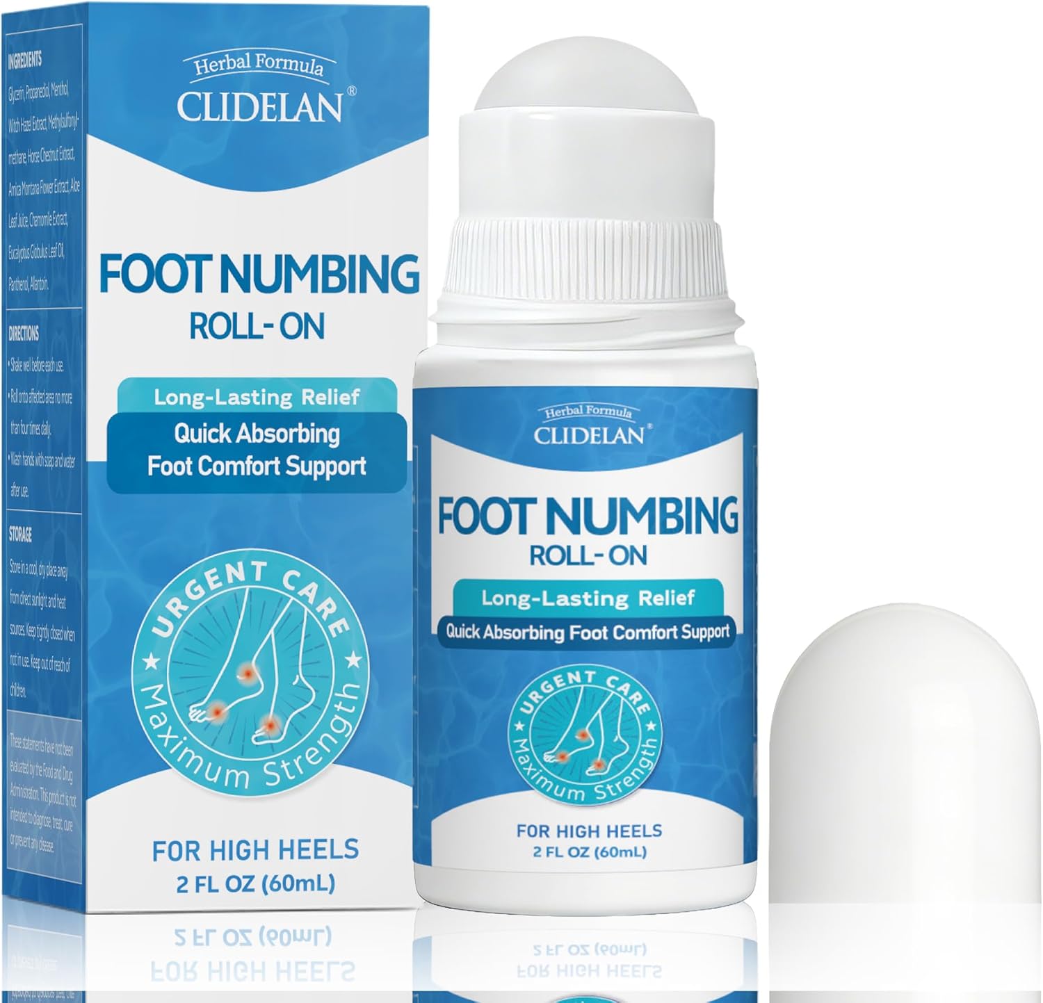 Herbal Foot Pain Relief Roll On - Muscle&Leg Pain Relief Roll-on for High Heels,Travel,Sports -Instant Cooling Relief for Feet Fatigue,Long Standing,First Aid Supplies,Stop Pain RollOn Extra Strength
