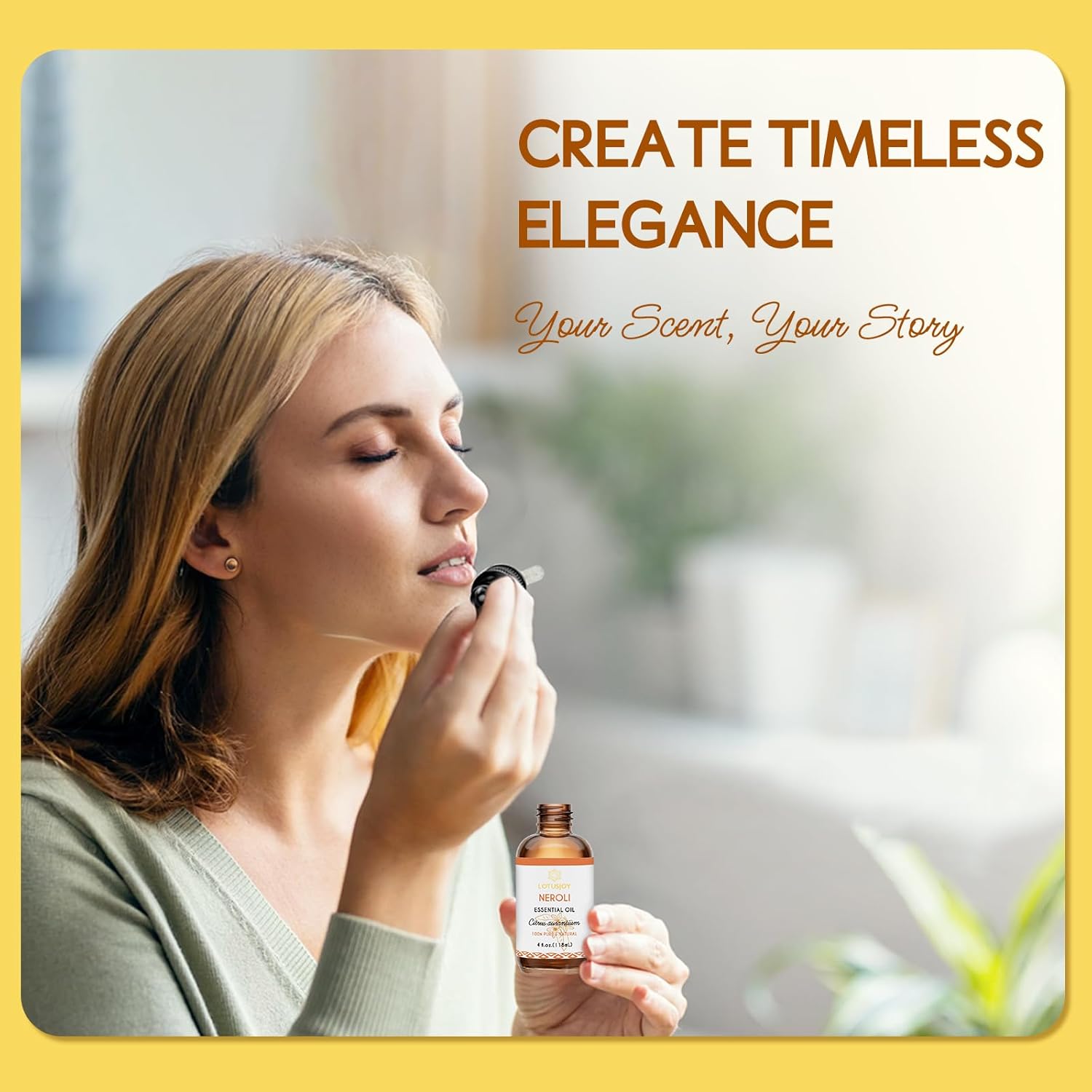 Neroli Essential Oil Organic for Skin Diffuser Room Spray, 100% Pure Bitter Orange Blossom Essential Oil Neroli 4 Oz