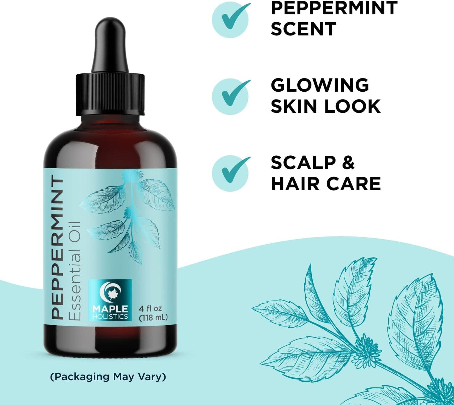 Premium Hair Oils for Hair Growth - Pure Peppermint and Rosemary Oil for Hair Growth - Hair Treatment Oils Set with Rosemary Essential Oil and Peppermint Essential Oil 4 Fl Oz Each