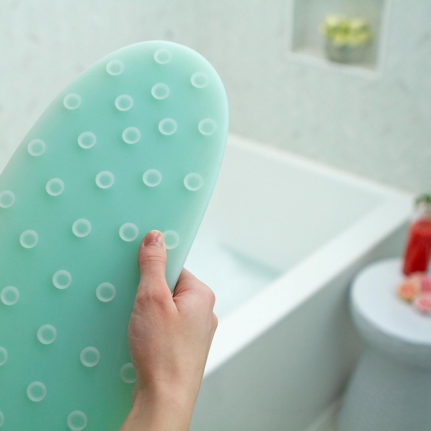 Luxury Body Stopper, Anti-Slip Spa Accessory, Holds Reclined Position in Bath to Fully Release Tension, Bathe Comfortably Hands Free, and Keep Your Hair Dry. Recline, Relax, Stay Put!