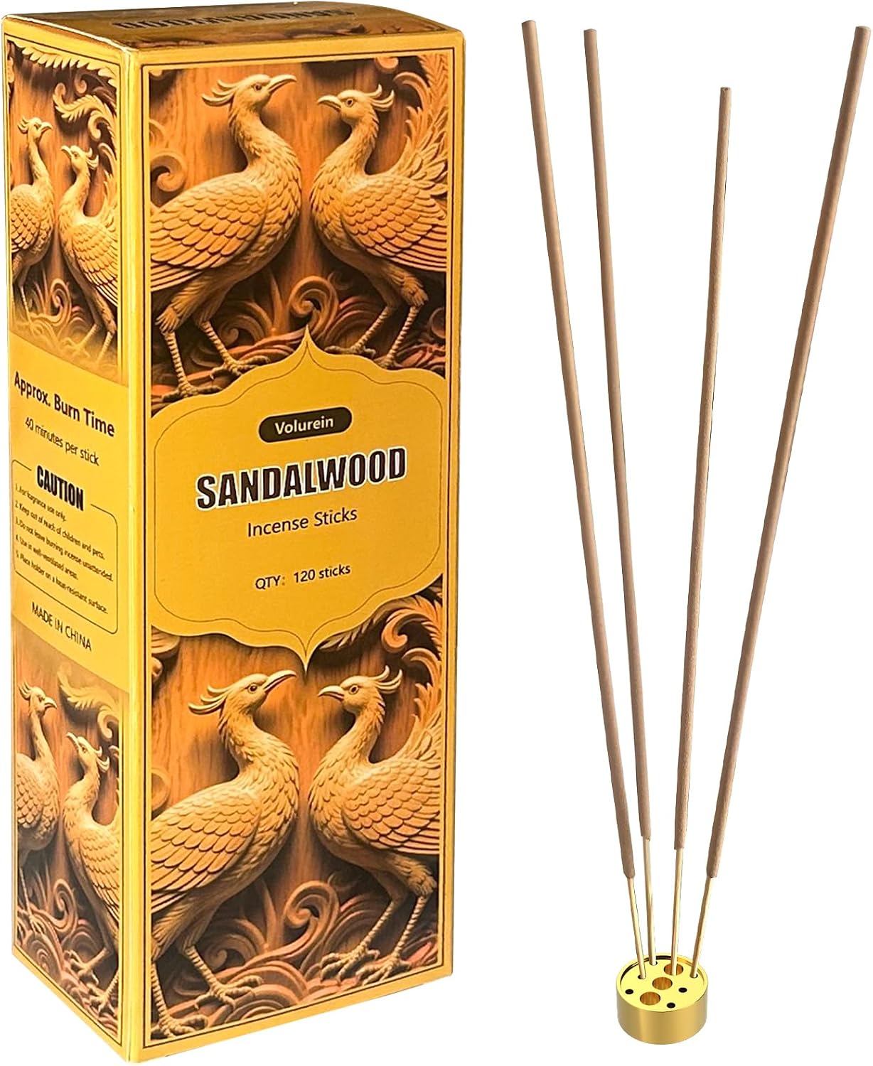 Incense Sticks Sandalwood Traditional Natural Inciensos Aromaticos para La Casa Great for Meditation and Stress Relief 120 Sticks