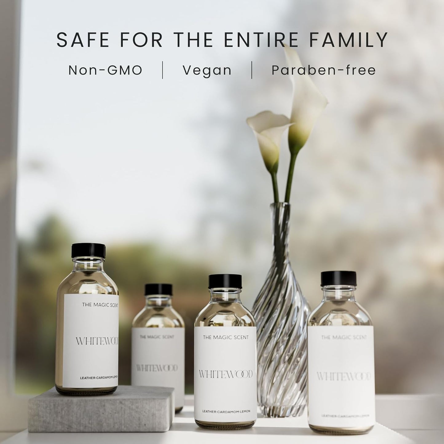 The Magic Scent Whitewood Diffuser Oil - Hotel & Home Luxury Scents Inspired by 1 Hotel Miami, Compare to My Way Diffuser Oil Scents for Home, Designed for Use in All Diffusers - 16.9 fl oz, 500 mL
