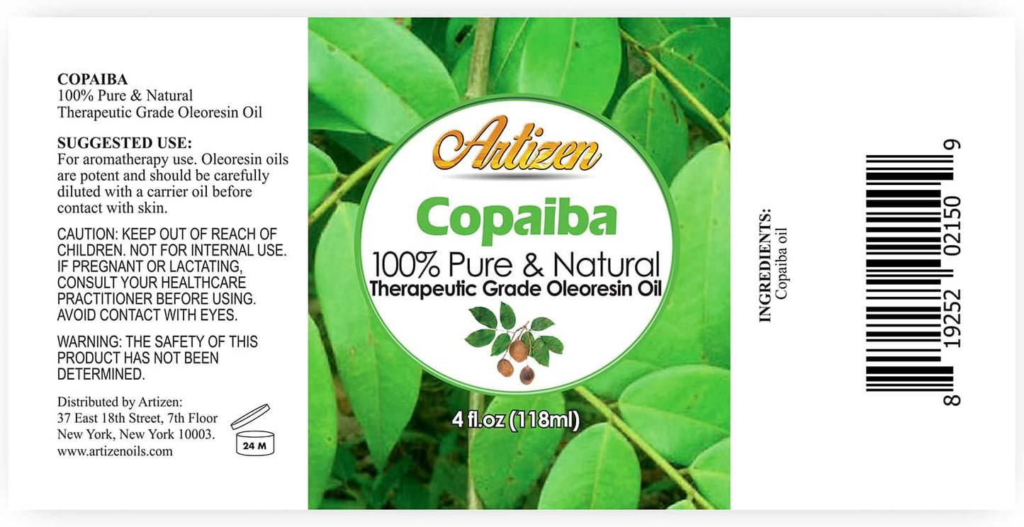Artizen 4oz Oils - Copaiba Essential Oil - 4 Fluid Ounces