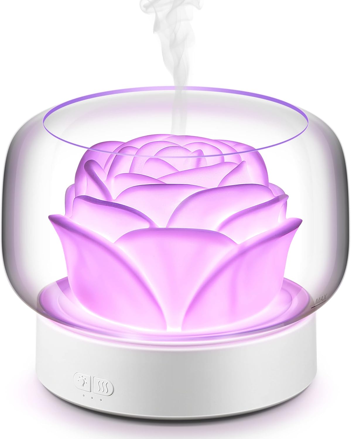 Diffusers for Essential Oils Large Room: SEVEYEE 500ml Aromatherapy Diffuser for Home Bedroom - Big Capacity Running 24 Hours Waterless Auto Off with 7 Colors Lights - White