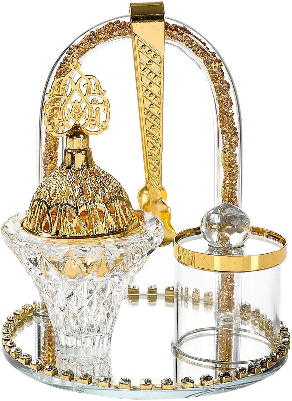 Arabic Incense Burner Luxury Incense Holder Set Friend Gift Fine Craftsmanship Table Ornament Home Office Decor for SPA Desk