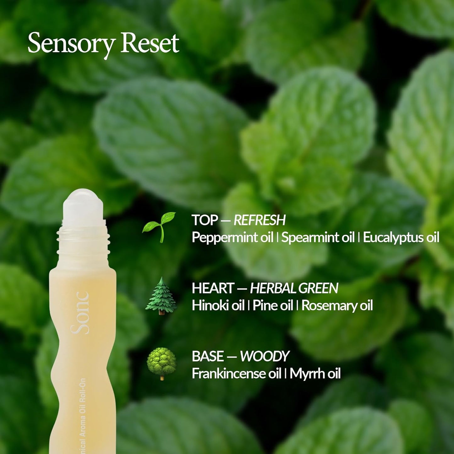 Sonc Botanical Aroma Oil Roll‑On 002 Out of Office | Portable Soothing Aromatherapy & K‑Beauty Wellness Ritual | Natural Roll‑On Blend for Stress Relief & Daily Calm