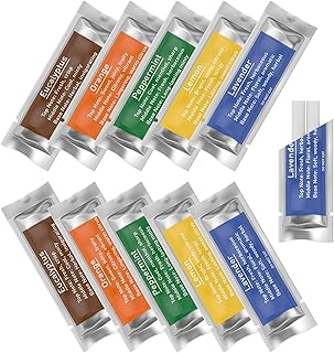 10 Bags Fragranced Car Diffuser Refills for RoyAroma Cars Diffusers Vent Clips, Refillable Car Air Fresheners Scents Diffuser Perfume Essential Oil sticks- Lavender,Lemon,Peppermint,Orange,Eucalyptus