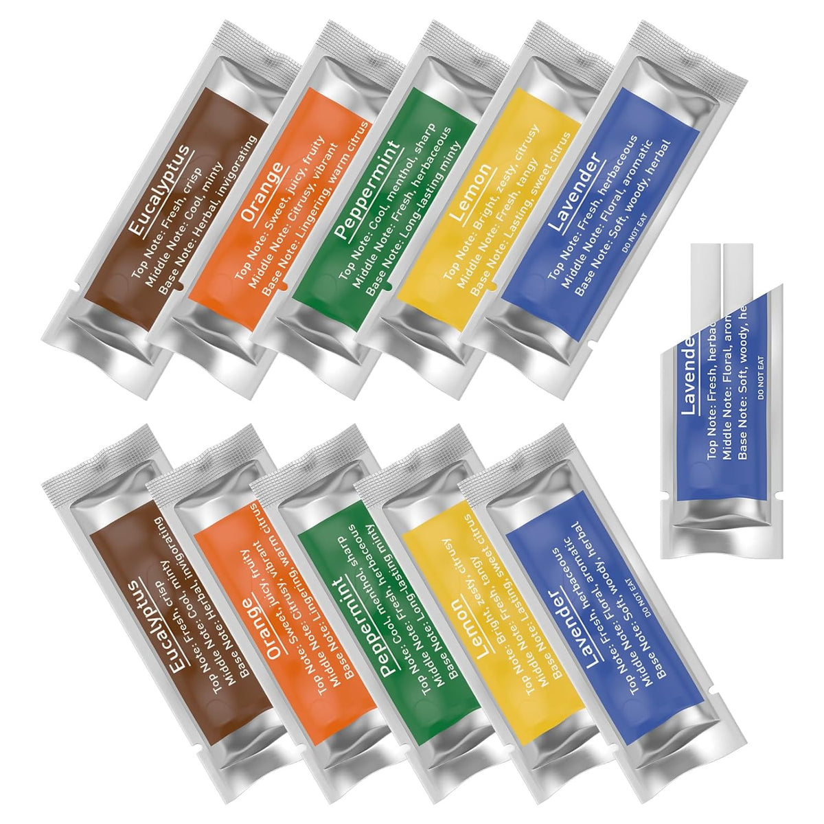 10 Bags Fragranced Car Diffuser Refills for RoyAroma Cars Diffusers Vent Clips