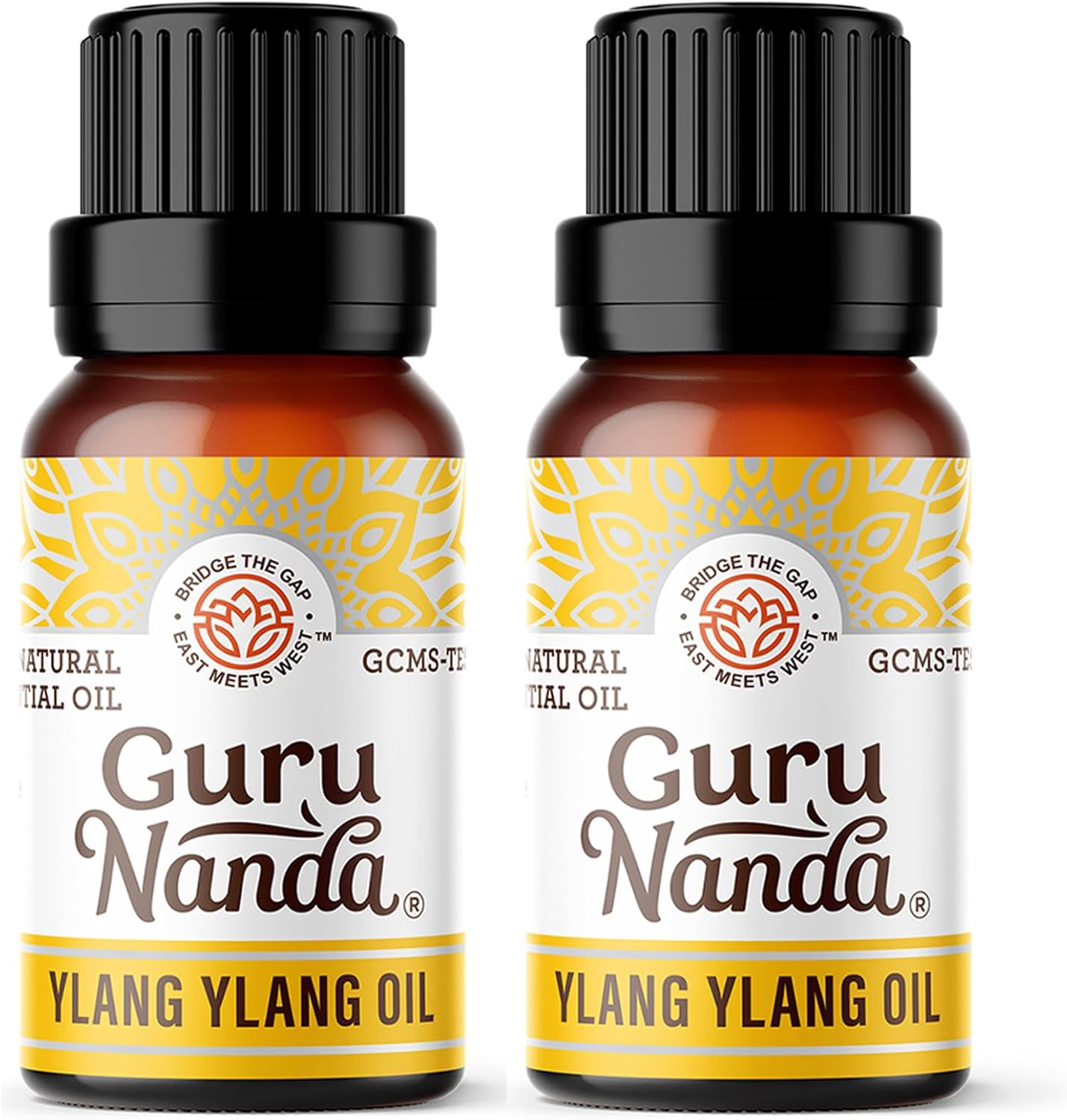 GuruNanda Ylang Ylang Essential Oil (10ml Each) - 100% Pure, Natural and Undiluted Diffuser Oil for Aromatherapy, Massages & DIY Recipes - 2 Pack