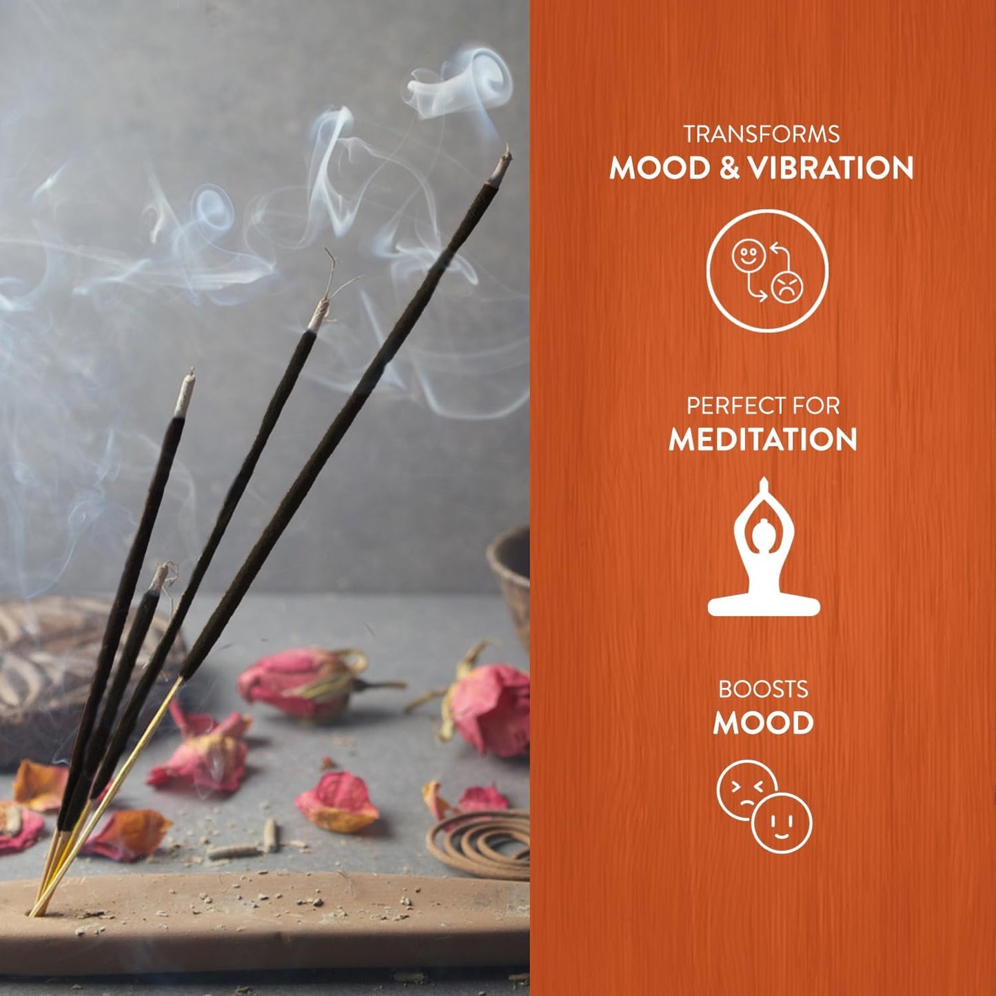 HEM Meditation Incense Sticks - Pack of 6 - 120 count - 301g