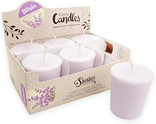 Pure English Lavender Soy Votive Candles - Scented with Essential & Natural Oils - 6 Purple Natural Votive Candle Refills - Flower & Floral Collection