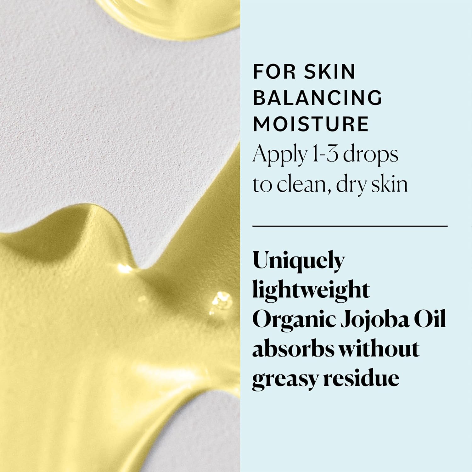 Sky Organics Organic Jojoba Oil for Face, Balancing Oil for Light Hydration & Helps Reduce Excess Oiliness, Suitable For Oily, Combination and Blemish-Prone Skin, 100% Pure & Cold-Pressed, 1 fl oz