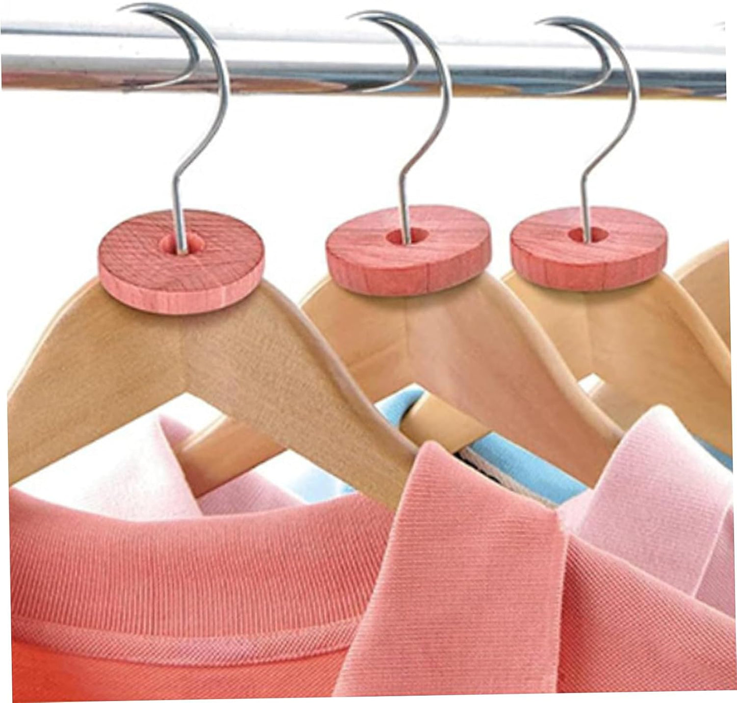 26 Cedar Blocks for Clothes Storage, Cedar Chips for Clothes Storage, Aromatic Hangers, Scented Sachets, Closet Freshener for Home Hotel Closets, Drawers