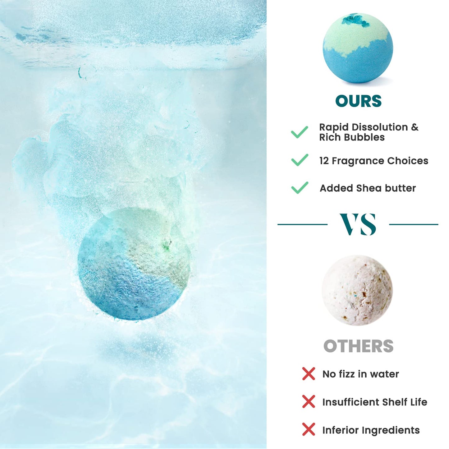 ZenBombs Bath Bombs for Women, 12pcs Handmade Natural Bath Bomb, Stocking Stuffers, Mothers Day Presents for Mom, Bath Bomb with Shea Butter, White Elephant, Valentines Day Presents for Her and Him