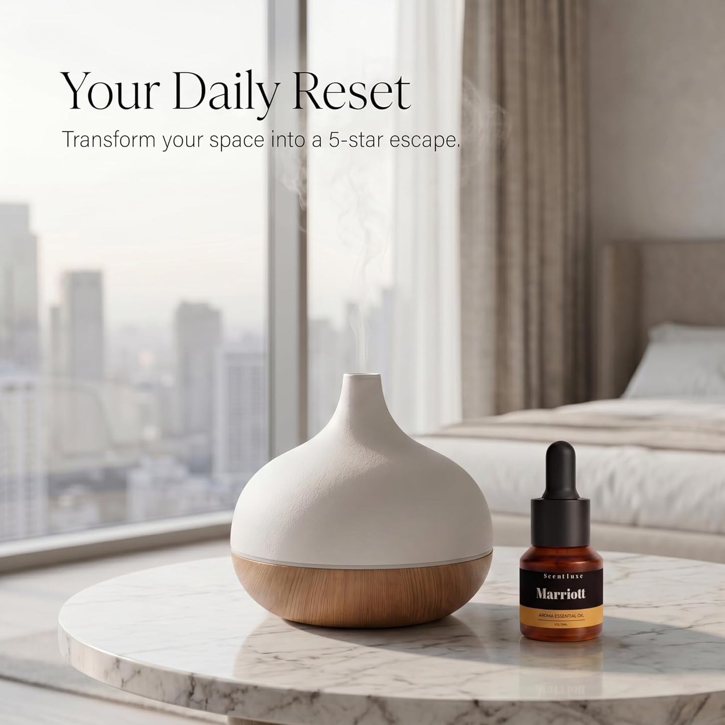 Essential Oils & Hotel Diffuser Oil Inspired Marriott Hotel - Bitter Orange, Jasmine & Lily of the Valley Blend for Home Fragrance Aromatherapy Oil Premium 15mL Glass Bottle