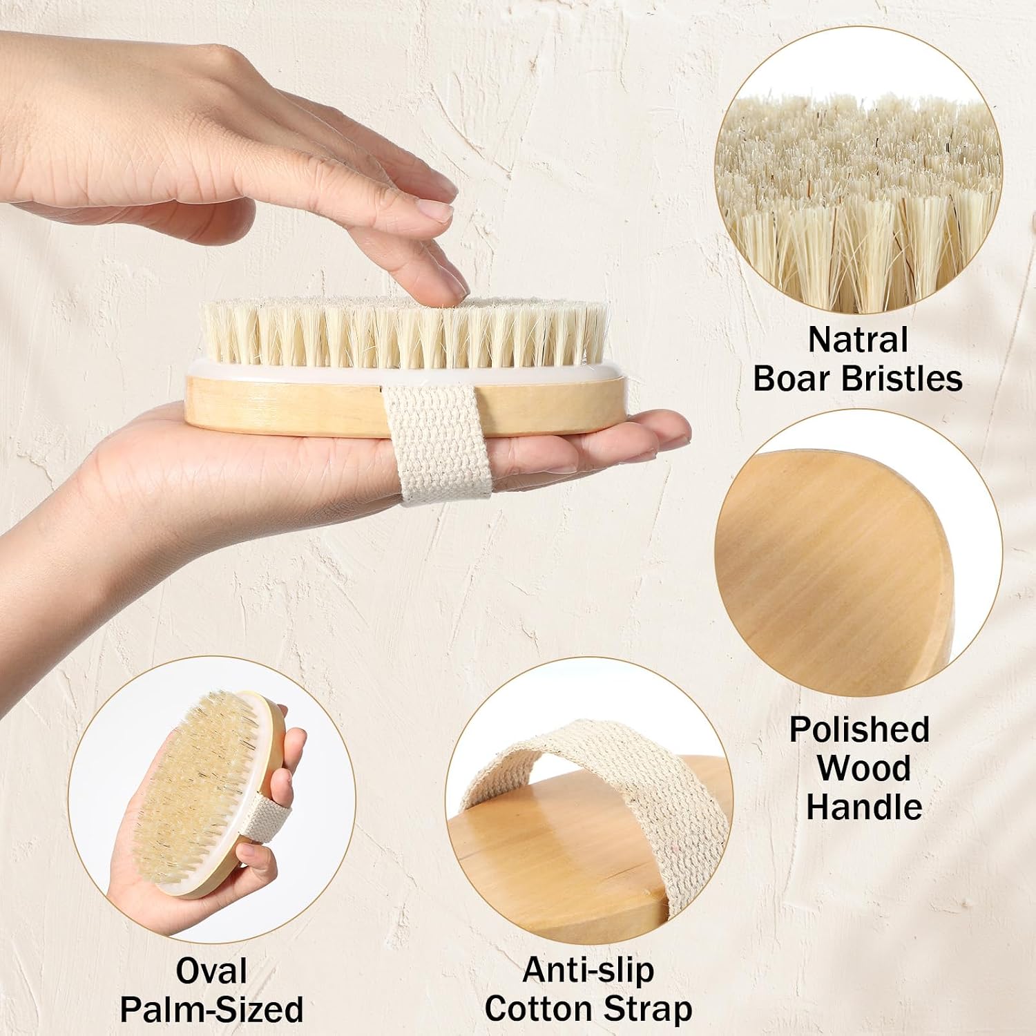 10 Pcs Dry Brushes for Body Dry Brushing Body Brush Exfoliating Brush for Shower Bath Back Circulation Improvement Dead Skin Remove Beauty Exfoliator