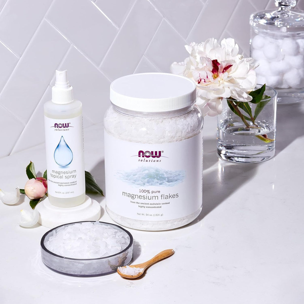 NOW Solutions, Magnesium Flakes, from the Ancient Seabed, 54 oz