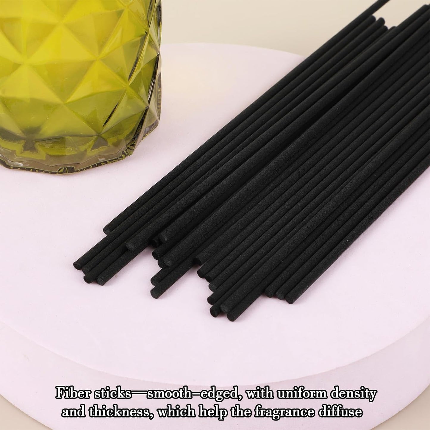200 PCS Black Reed Diffuser Sticks 7 Inch Black Fibre Reeds for Diffusers Replacement Reed Sticks for Oil Diffuser Stick Refill for Aroma Fragrance Home Office Spa and Bathroom