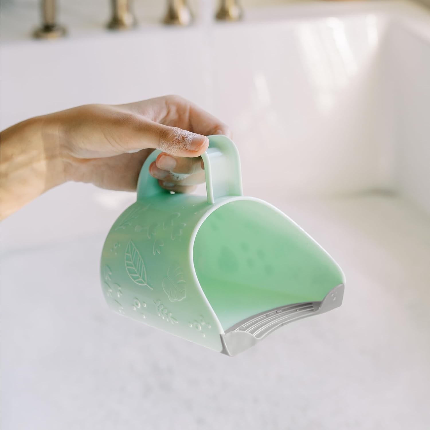 Dr. Brown's CleanUp Dino-Pour Baby Bath Rinse Cup, Tear-Free Rinsing for Babies and Toddlers, BPA Free