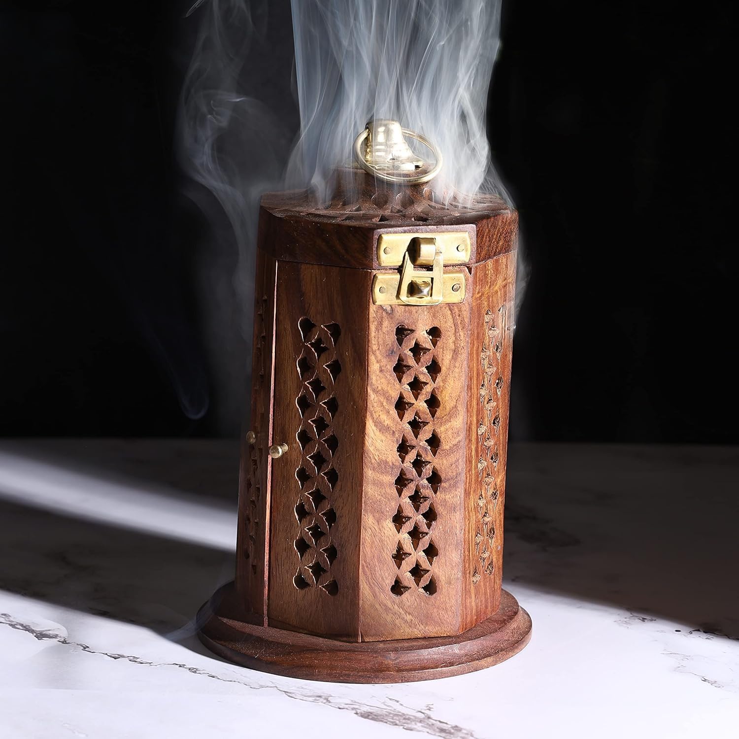 Yajna Traditional-Handmade Incense-Stick-and-Cones-Holder Incense-Burner-ash-Catcher-Stand (Letter Box)