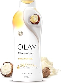 Olay Body Wash for Women, Ultra Moisture, 24hr Moisturizing, Hydrating & Refreshing, B3 Vitamin Complex, Free of Parabens & Phthalates, For All Skin Types, Shea Butter Scent, 22 fl oz
