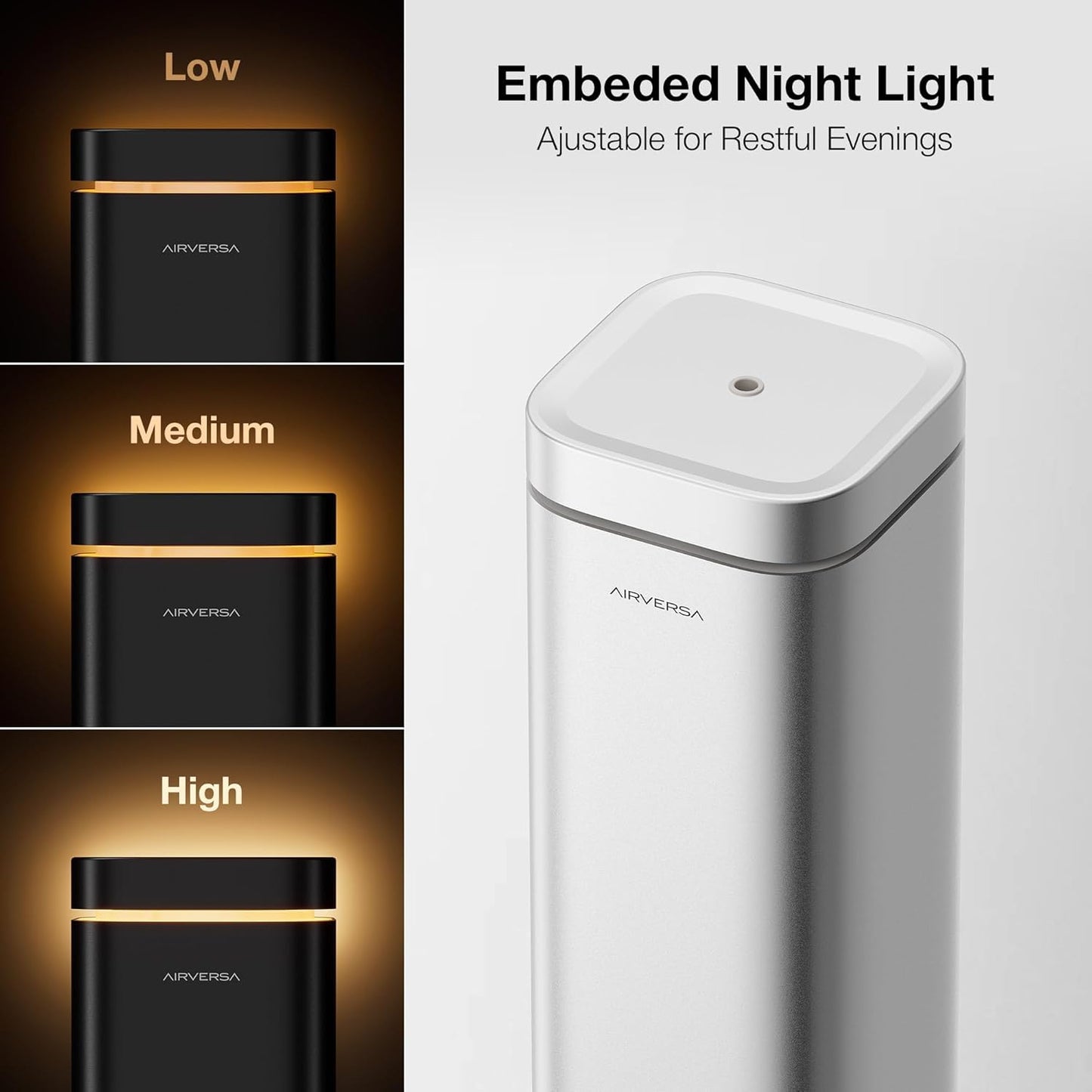 Airversa Waterless Diffuser, Smart Tower Diffuser with App Control, Cold Air Scent Diffuser Oil Machine for Homes Offices Hotels, 300mL Capacity, Up to 1500 sq ft, DC-12V/1A Plug, RDX Black Kit