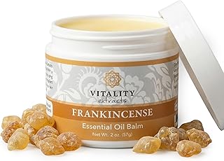 Vitality Extracts Frankincense Essential Oil Balm (2oz) – Boswellia Serrata, Beeswax & Vitamin E, Deep Moisturizing Skin Balm for Dry, Cracked Skin, Soothing & Nourishing for All Skin Types