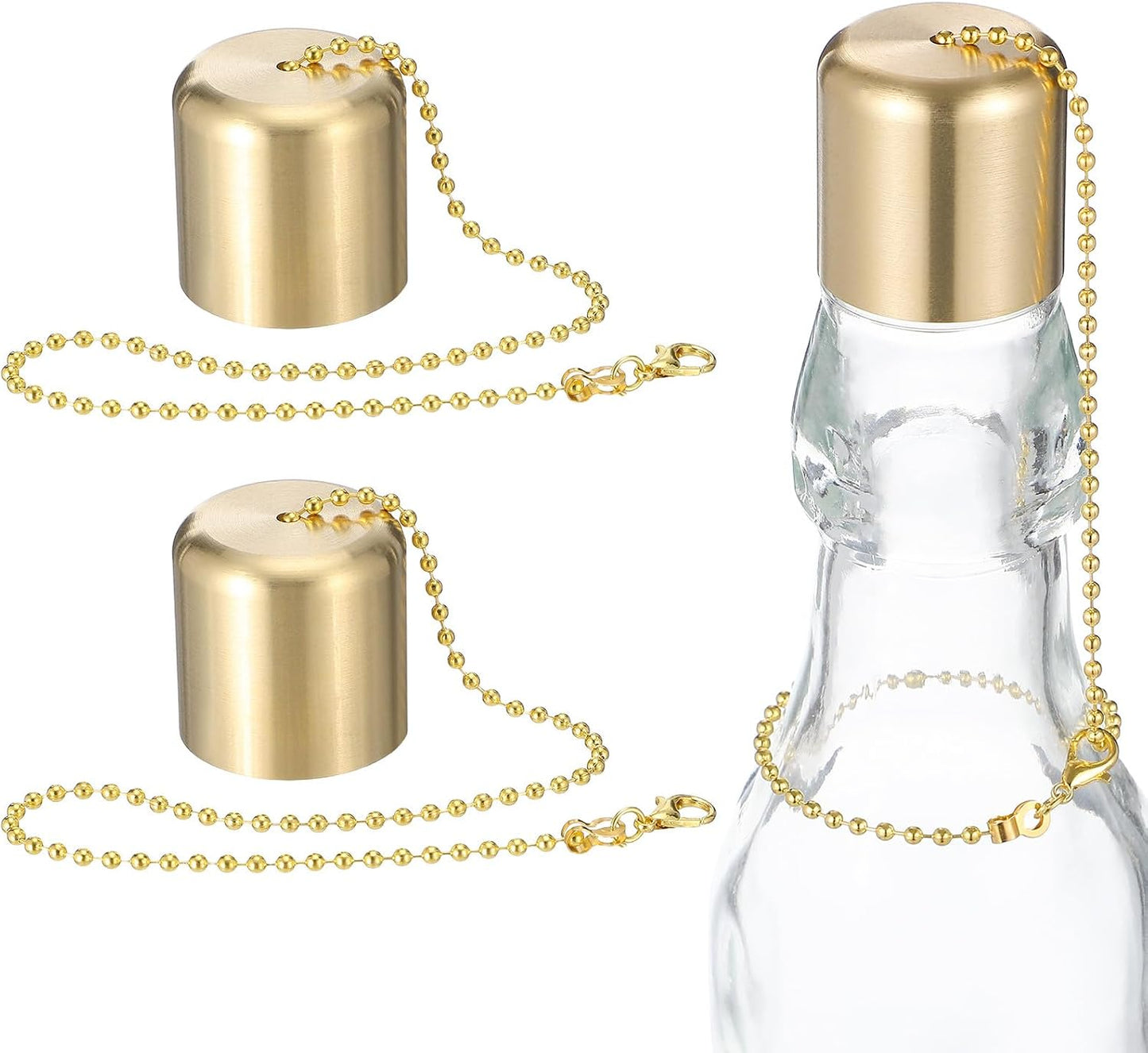 Gatuida 6pcs Brass Candle Snuffer, Small Gold Candle Extinguisher Decorative Snuffer Accessory for Putting Out Wick Flame Safely