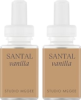Pura x Studio McGee Home Scent Refill - Smart Air Diffuser - Long-Lasting Luxury Fragrance per Refill - Home Essential - Clean & Safe Diffuser Fragrance - 2 Pack, Santal Vanilla