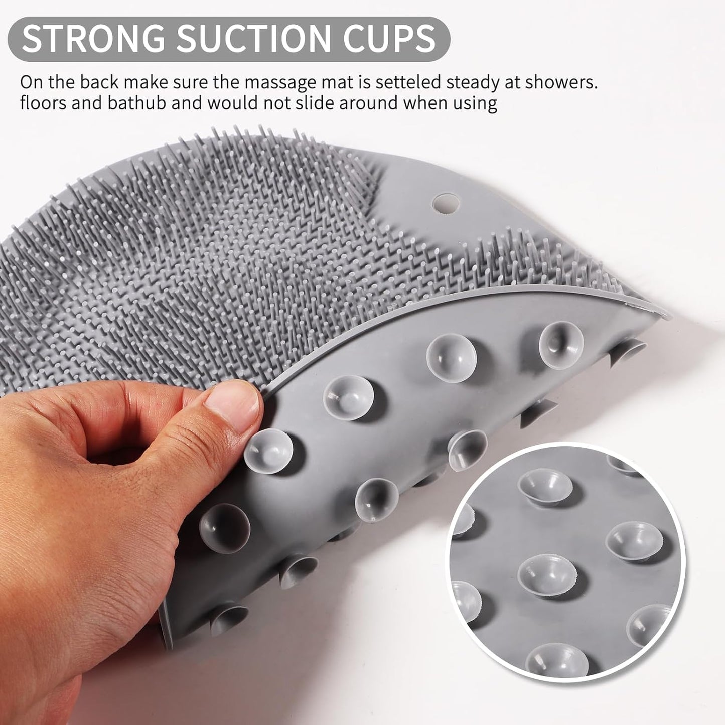 3PACK Silicone Shower Foot Scrubber,Wall Slip Suction Cups Body Scrubber | Silicone Shower Foot Brush Pad,Use in Cleaner For Women and Men By RARKVEN