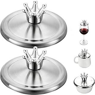 4.8 Inch Stainless Steel Universal Lid, Multipurpose Cover for Soup Bowls, Large Mugs, Chai Tea Cups, Candle Jars, and Outdoor Drinks, 12.3CM