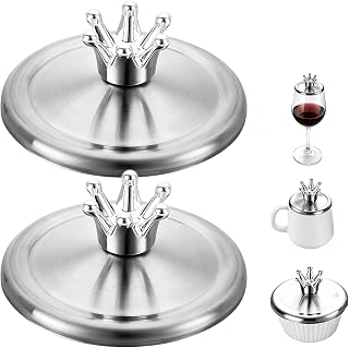 4.2 Inch Stainless Steel Universal Lid for Mugs and Bowls, Drink Cover for Large Coffee Cups, Soup Bowls, and Candle Jars, 10.6CM, 2Pcs