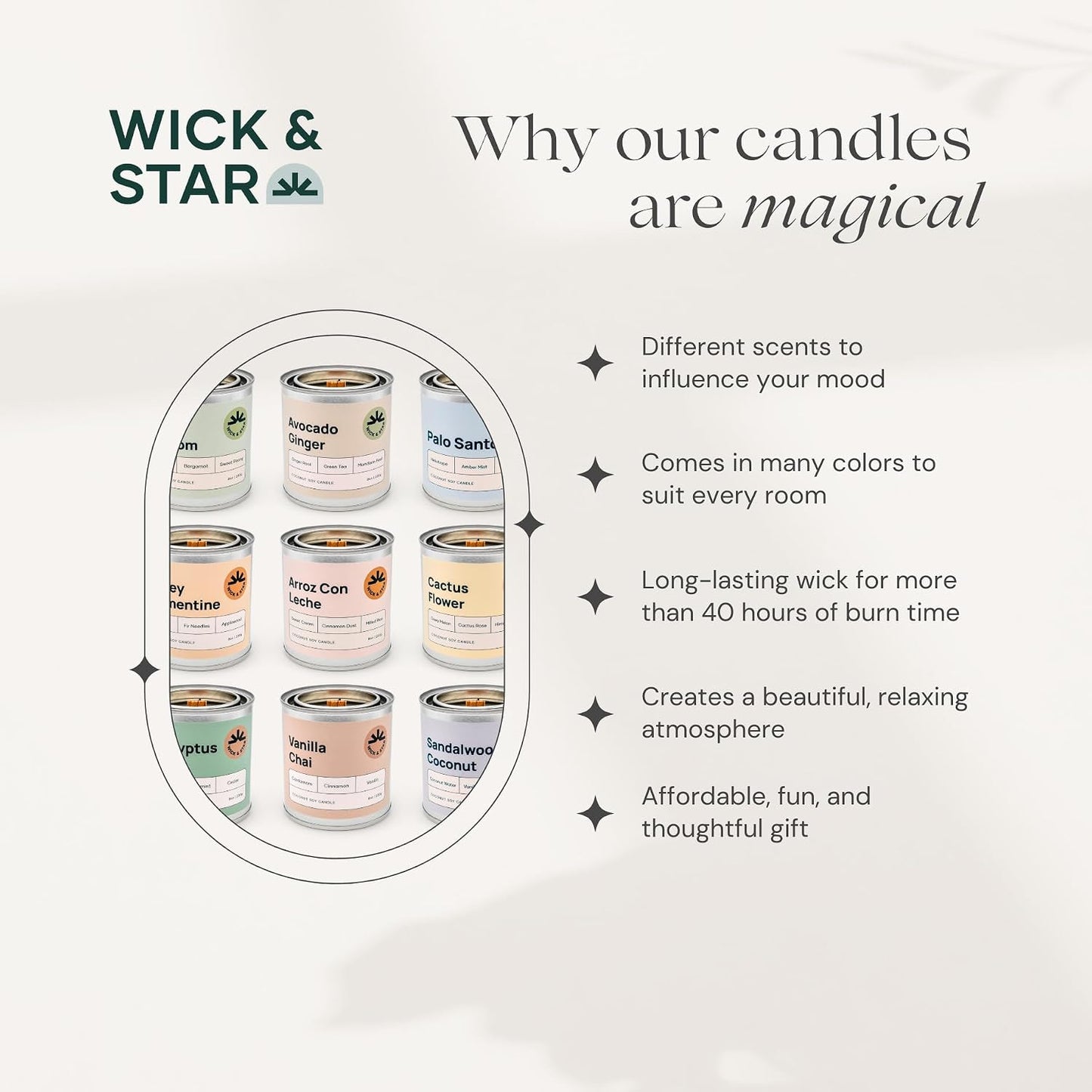 Vegan, Non-Toxic, Wood Wick, Natural Coconut Soy Wax Aromatherapy Candle, Clean Burning (Arroz con Leche)
