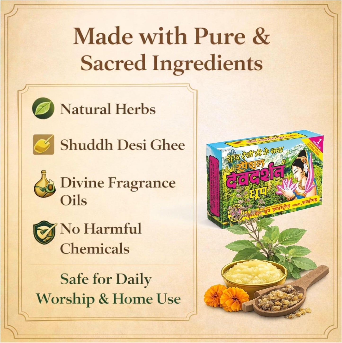 Export Quality Special Wet Dhoop Sticks (40 Count, Pack of 2) | Premium Natural & Non-Toxic Incense for Puja, Meditation & Havan | Long-Lasting Fragrance | Traditional Aromatic Dhoop Sticks.