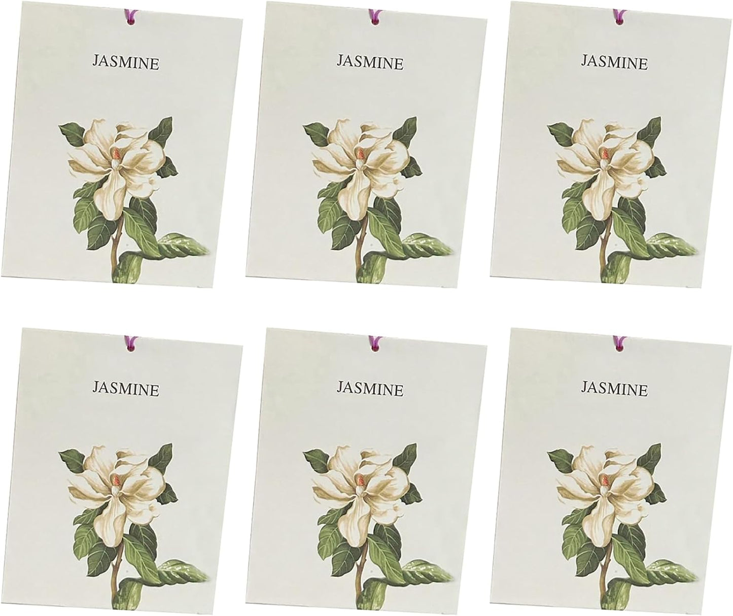 Jasmine Sachets, Fresh Scents Sachet Packets, Hanging Scent, Lavender Bags for Drawers and Closets, Closet Decor, Prayer Closet Essentials, Sachets Bags Drawer Deodorizers Home Fragrance, 6 Packs