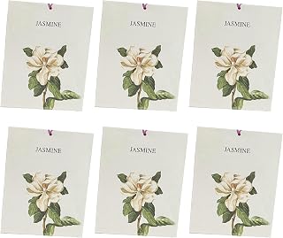 Jasmine Sachets, Fresh Scents Sachet Packets, Hanging Scent, Lavender Bags for Drawers and Closets, Closet Decor, Prayer Closet Essentials, Sachets Bags Drawer Deodorizers Home Fragrance, 6 Packs