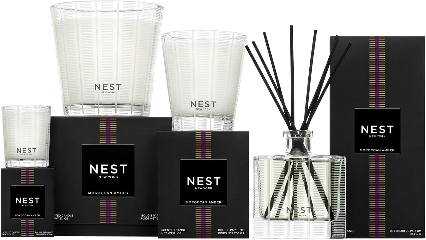 NEST New York Reed Diffuser Liquid Refill, Moroccan Amber - 5.9 fl oz - Fragrance for Up to 90 Days - Flame Free