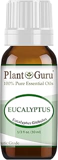 Eucalyptus Essential Oil 10 ml 100% Pure Undiluted Therapeutic Grade for Aromatherapy Diffuser, Sinus Relief, Allergies, Cough, Nasal and Chest Congestion