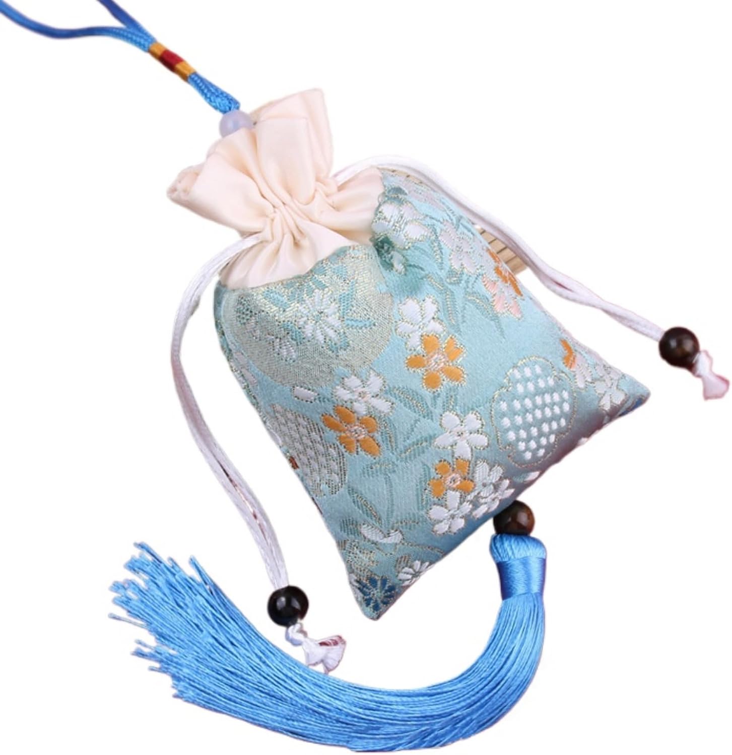 Chinese Medicine sachets, Wormwood Roses, Dried Flowers, Mugwort Leaves, Lemons, Lavender, Chinese Herbal Medicine, DIY Sachets, Portable sachets (Calm The Mind Light Blue)