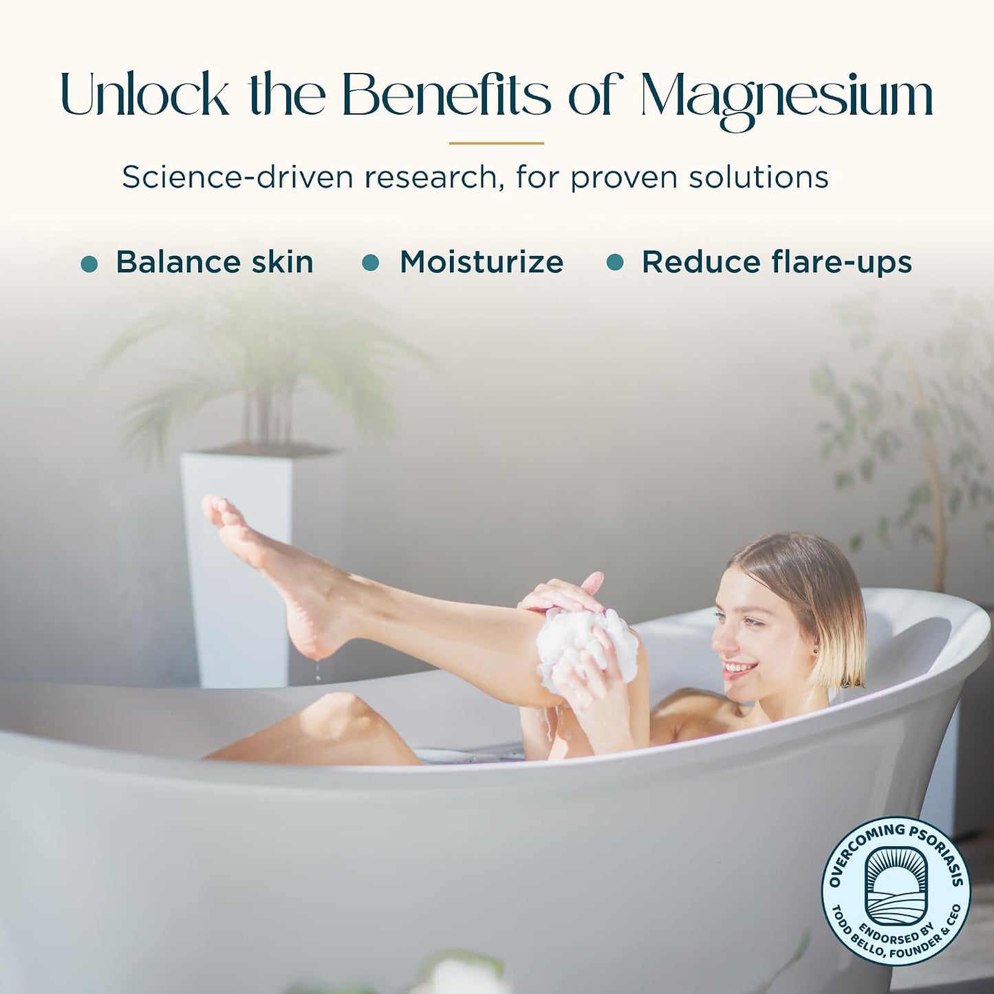 Abundant Natural Health Ocean Soothe Flare Relief Bath Soak, 500mL | Highly Concentrated Pure Magnesium Salts, Lavender Oil, Relieves Problematic and Dry Skin, Safe for Sensitive Skin