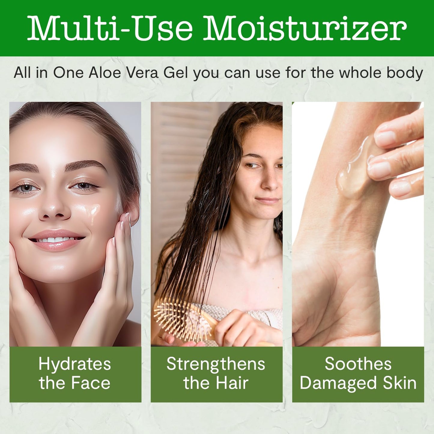 USDA Certified Organic Aloe Vera Gel 12 oz - 100% Pure, Cold Pressed, Hand Harvested, Infused with Coconut, Lime & Verbena Essential Oils, Chemical-Free - Skin & Hair Care, Made in USA